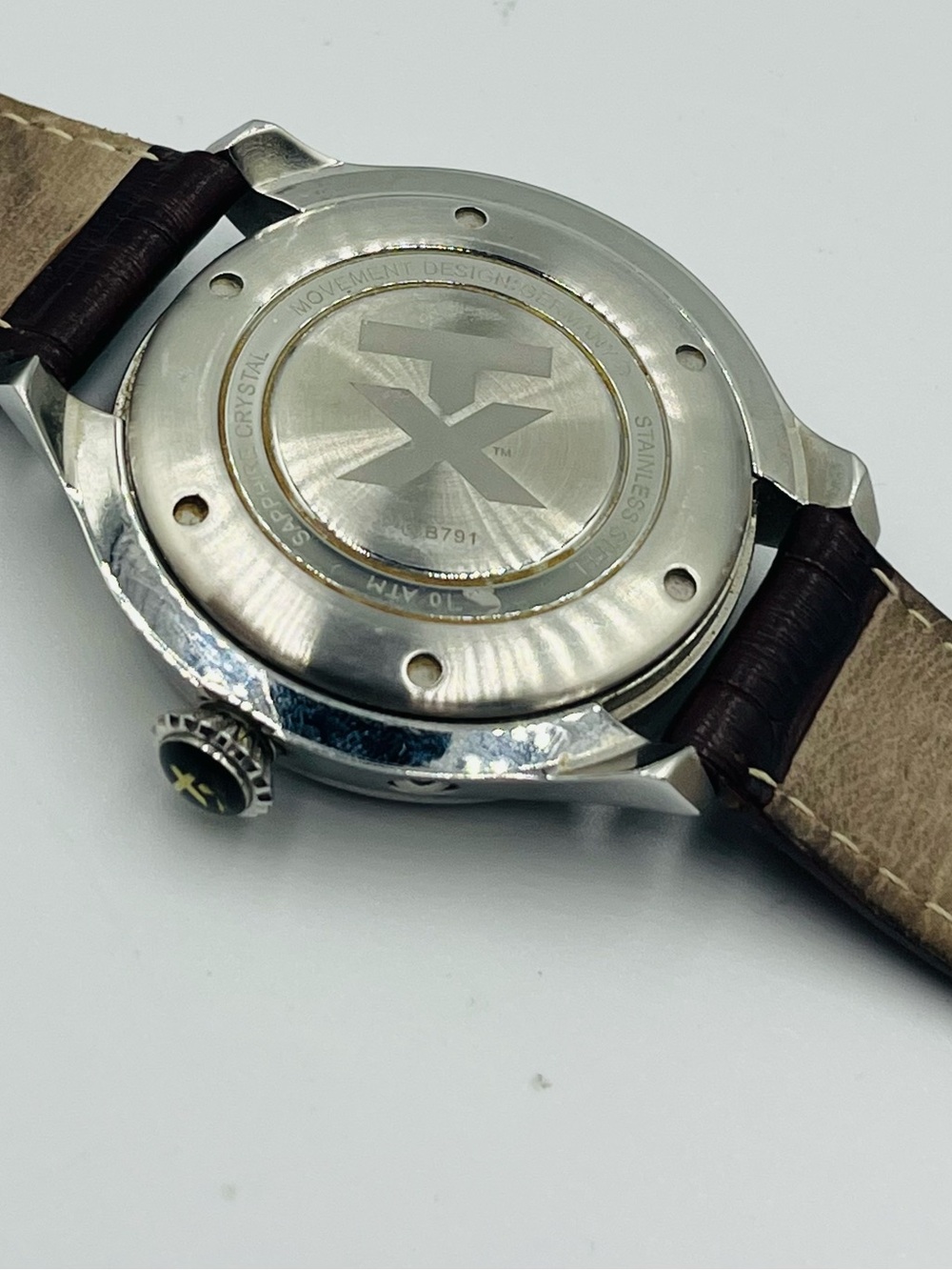 Perpetual Calendar Men's Watch - Black Dial, Brown Leather Strap - Picture 5 of 11